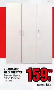 Rapimueble Blanco - armario de 3 puertas oferta