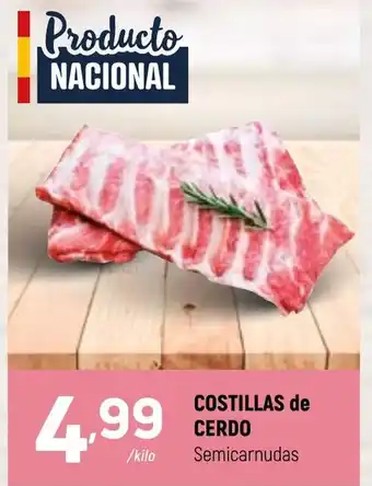 Coviran Costillas de cerdo semicarnudas oferta