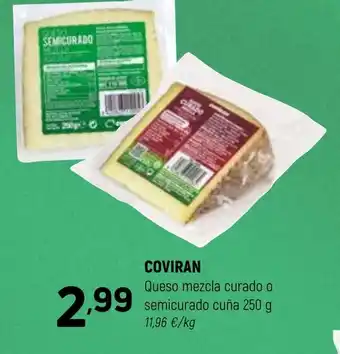 Coviran COVIRAN Queso mezcla curado o semicurado cuña oferta