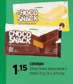 Coviran COVIRAN Choco Snack choco-leche o blanco oferta