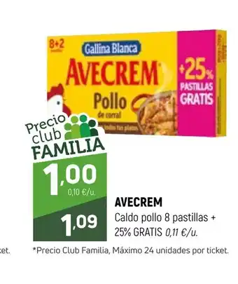 Coviran AVECREM Caldo pollo 8 pastillas + oferta