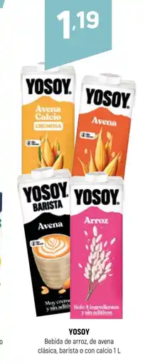 Coviran YOSOY Bebida de arroz, de avena clásica, barista o con calcio oferta