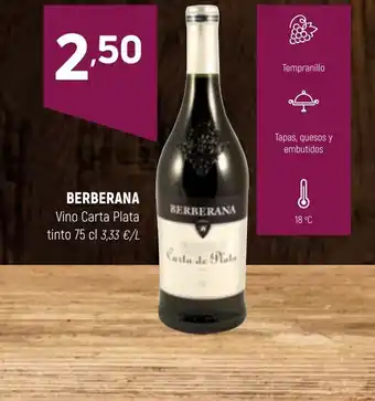 Coviran BERBERANA Vino Carta Plata tinto oferta