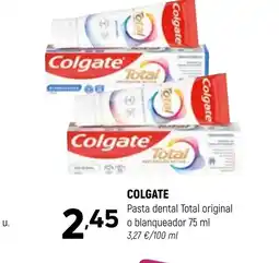 Coviran COLGATE Pasta dental Total original o blanqueador oferta