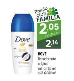 Coviran DOVE Desodorante original roll-on oferta