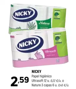 Coviran NICKY Papel higiénico Ultrasoft oferta