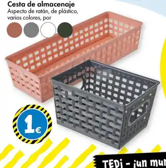 TEDi Cesta de almacenaje oferta