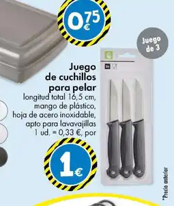 TEDi Juego de cuchillos para pelar oferta