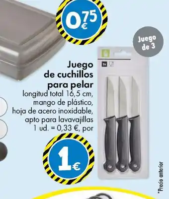 TEDi Juego de cuchillos para pelar oferta