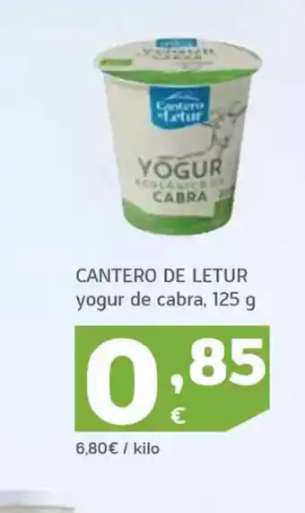 HiperDino CANTERO DE LETUR yogur de cabra oferta