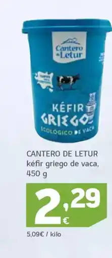 HiperDino CANTERO DE LETUR kéfir griego de vaca oferta