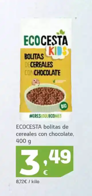 HiperDino ECOCESTA bolitas de cereales con chocolate oferta