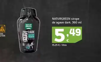 HiperDino NATURGREEN sirope de agave dark oferta