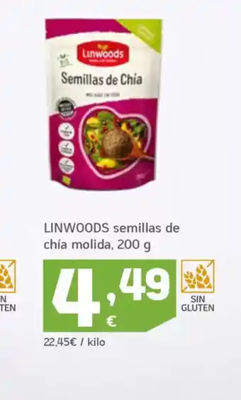 HiperDino LINWOODS semillas de chia molida oferta