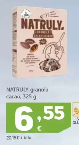 HiperDino NATRULY granola cacao oferta