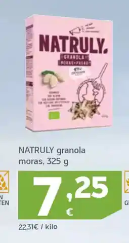 HiperDino NATRULY granola moras oferta