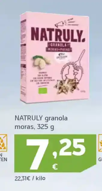 HiperDino NATRULY granola moras oferta