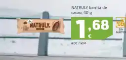 HiperDino NATRULY barrita de cacao oferta