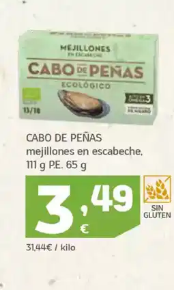 HiperDino CABO DE PEÑAS mejillones en escabeche oferta