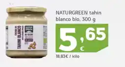 HiperDino NATURGREEN tahin blanco bio oferta