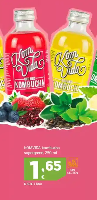 HiperDino KOMVIDA kombucha supergreen oferta