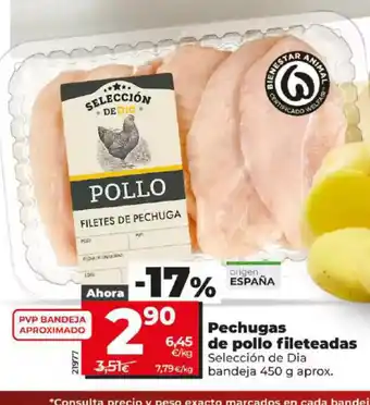 Dia Pechugas de pollo fileteadas oferta