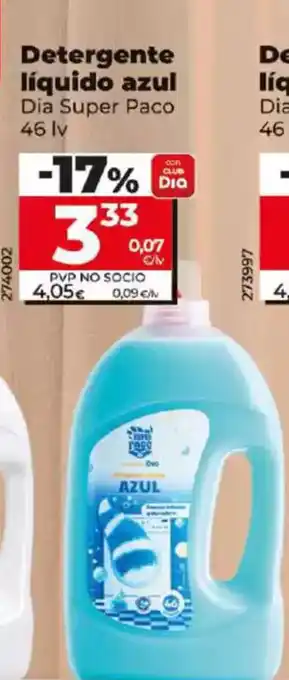 Dia Detergente líquido azul oferta