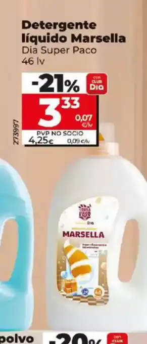 Dia Detergente líquido Marsella oferta