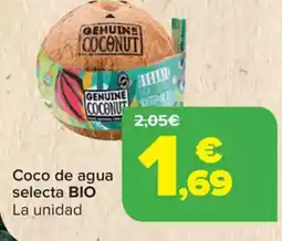 Carrefour Coco de agua selecta bio oferta