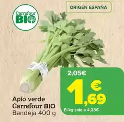 Carrefour CARREFOUR BIO Apio verde Bandeja oferta