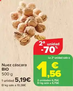 Carrefour Nuez cáscara bio oferta