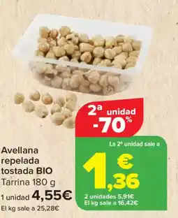 Carrefour Avellana repelada tostada bio oferta