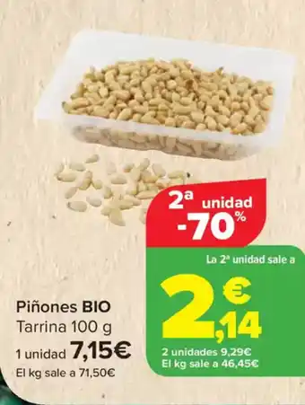 Carrefour Piñones bio oferta