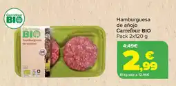 Carrefour CARREFOUR BIO Hamburguesa de añojo oferta