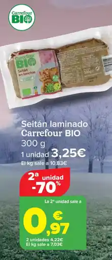 Carrefour CARREFOUR BIO  sSeitán laminado oferta