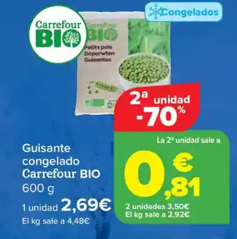 Carrefour CARREFOUR BIO  Guisantes Congelados oferta