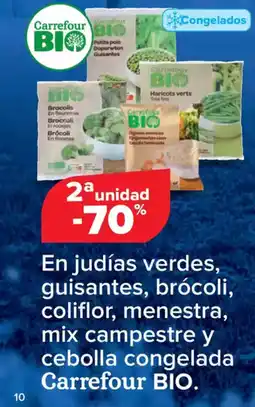 Carrefour CARREFOUR BIO  En judías verdes, guisantes, brócoli, coliflor, menestra, mix campestre y cebolla congelada oferta