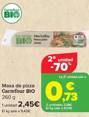 Carrefour CARREFOUR BIO  Masa de pizza oferta