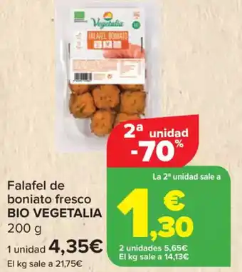 Carrefour BIO VEGETALIA Falafel de boniato fresco oferta