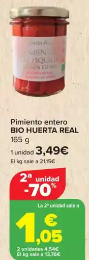 Carrefour BIO HUERTA REAL Pimiento entero oferta