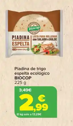 Carrefour BIOCOP Piadina de trigo espelta ecológico oferta