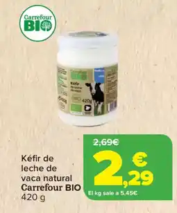 Carrefour CARREFOUR BIO Kéfir de leche de vaca natural oferta