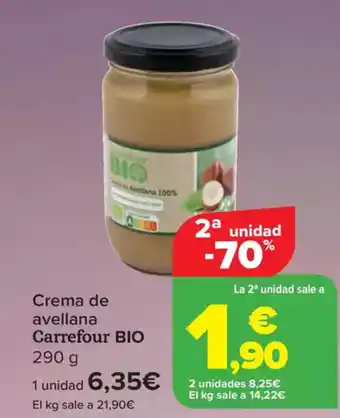 Carrefour CARREFOUR BIO Crema de avellana oferta