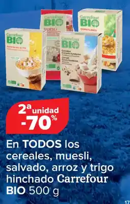 Carrefour CARREFOUR BIO En todos los cereales, muesli, salvado, arroz y trigo hinchado oferta