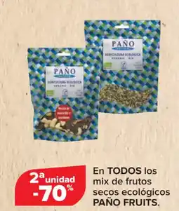 Carrefour PAÑO FRUITS En todos los mix de frutos secos ecológicos oferta