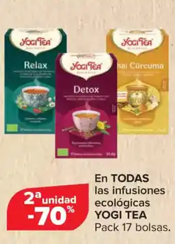 Carrefour YOGI TEA En todas las infusiones ecológicas oferta