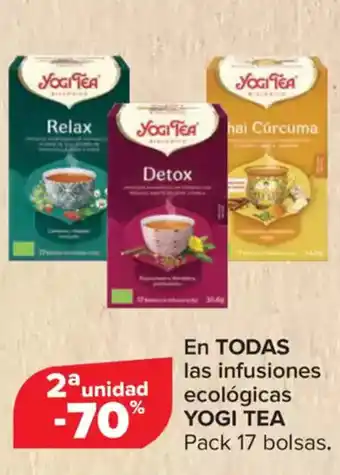 Carrefour YOGI TEA En todas las infusiones ecológicas oferta