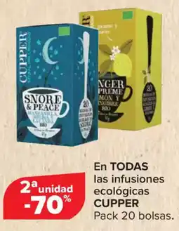 Carrefour CUPPER En todas las infusiones ecológicas oferta