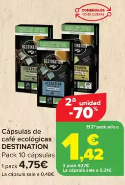 Carrefour DESTINATION Cápsulas de café ecológicas oferta