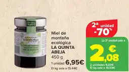 Carrefour LA QUINTA ABEJA Miel de montaña ecológica oferta